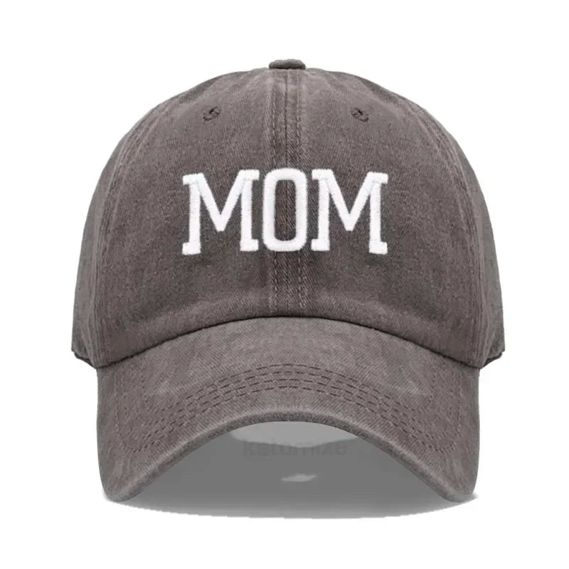 DAD MOM Embroidery Pure Cotton Baseball Cap Fashion Sport Golf Caps Sun Hat