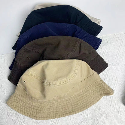 Japanese Style Cotton Simple Bucket Hat