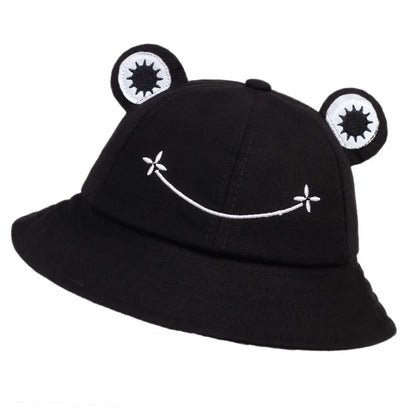 1pc Personality Frog Shaped Fisherman Hat with Embroidery for Men and Women