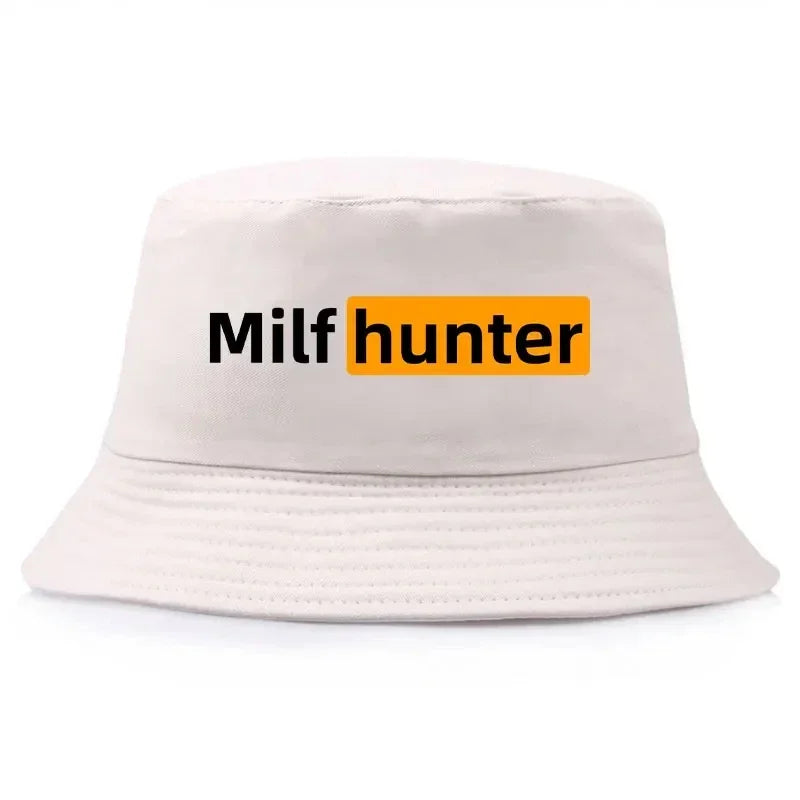 Milf Hunter Fisherman Hats Harajuku Panama Cap Daily Cool Casual Lovely Streetwear Bucket Hat