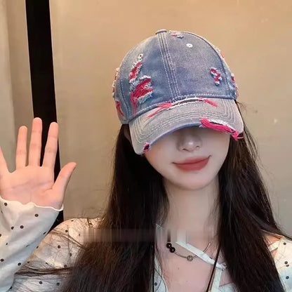 Retro Color Denim Baseball Cap