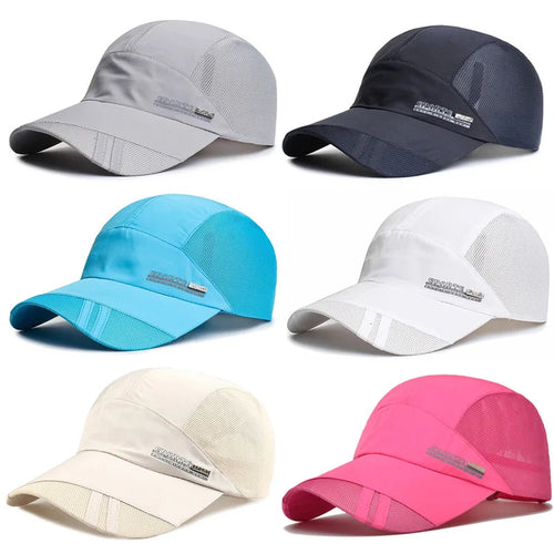 Quick Dry Men Baseball Cap For Sports Cool Mesh Summer Women Sun Hat