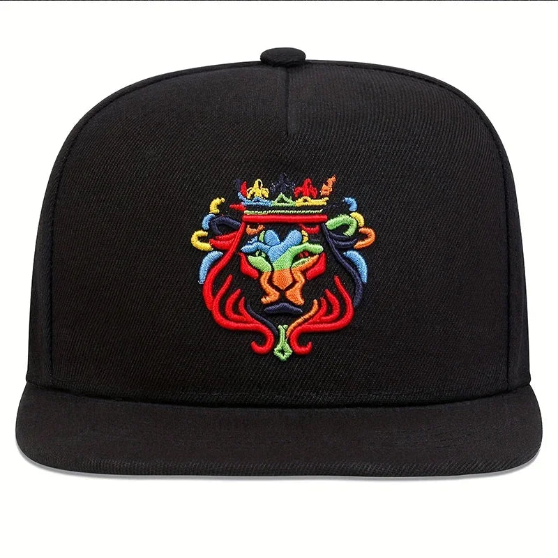 Unisex Lion Crown Embroidery Hip-Hop Hats