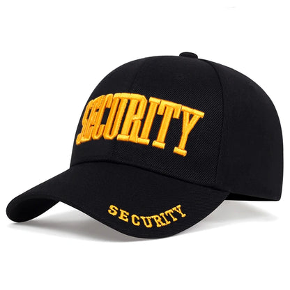 Seccurity Letter Embroidery Baseball Cap USA Men Dad Hat Cotton