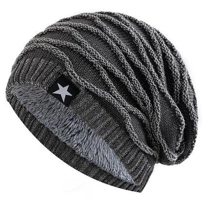 New Unisex Slouchy Winter Hats Add Fur Lined Men And Women