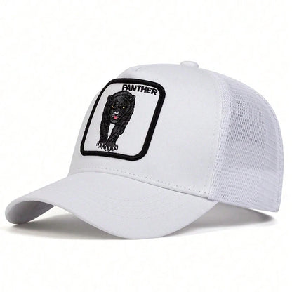 Unisex Leopard Embroidery Baseball Net Caps Spring and Summer