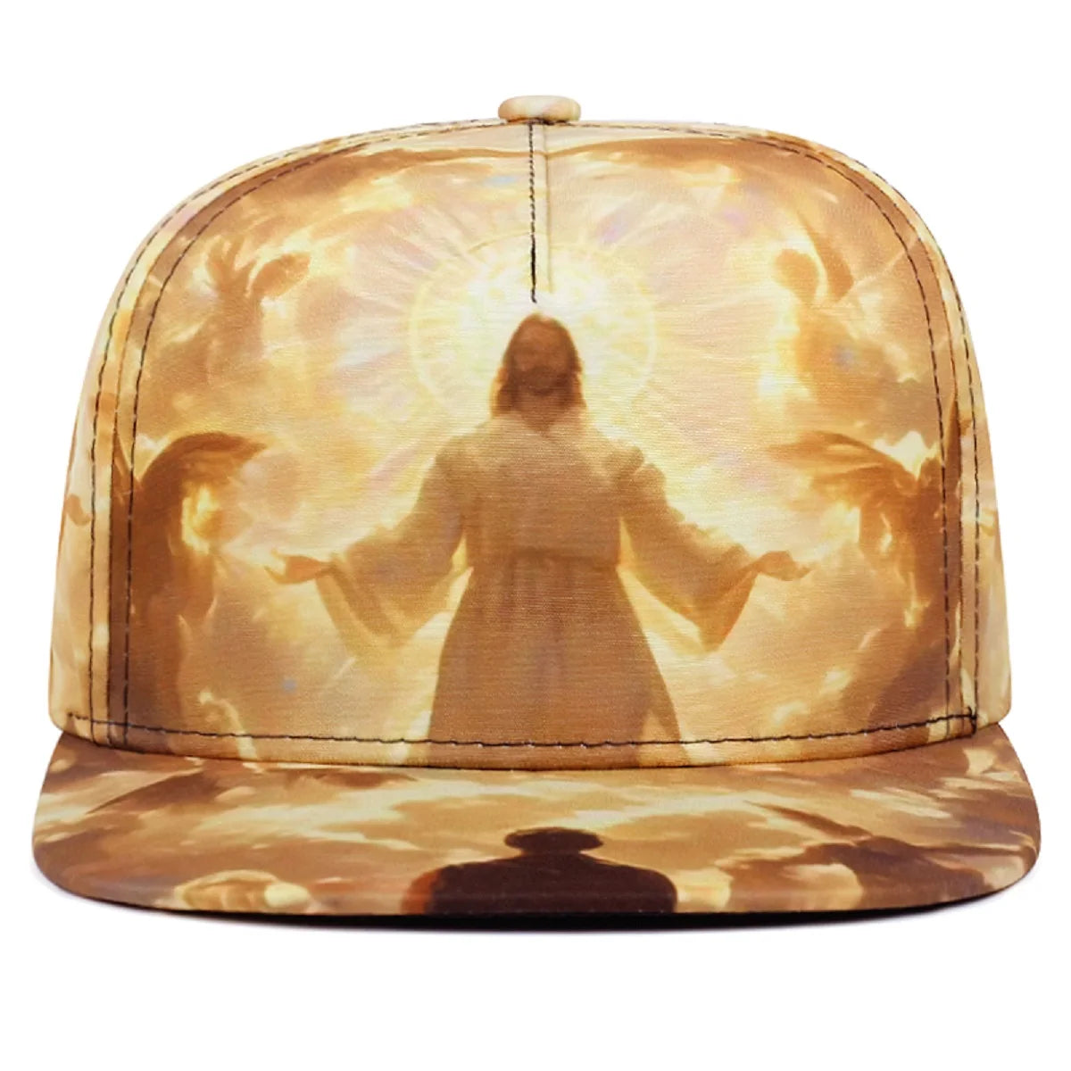 Printed Jesus Flat Edge Hat Trendy Creative Street Hip Hop Hat