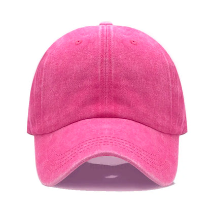 Custom Text Logo Embroidery Vintage Washed Cotton Baseball Cap