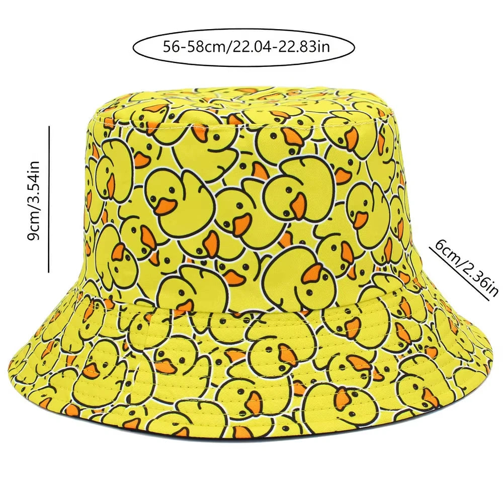 Reversible Bucket Hat Unisex Anti-UV Hip-Hop Street Dance Hat