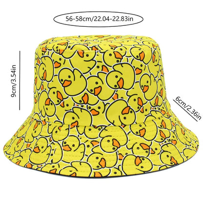 Reversible Bucket Hat Unisex Anti-UV Hip-Hop Street Dance Hat