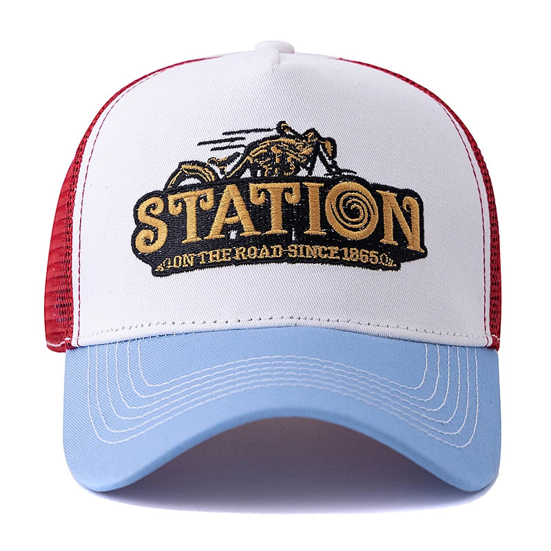 Unisex Mesh Summer Breathable Cap Embroidery Letter Pattern Streetwear Baseball Cap