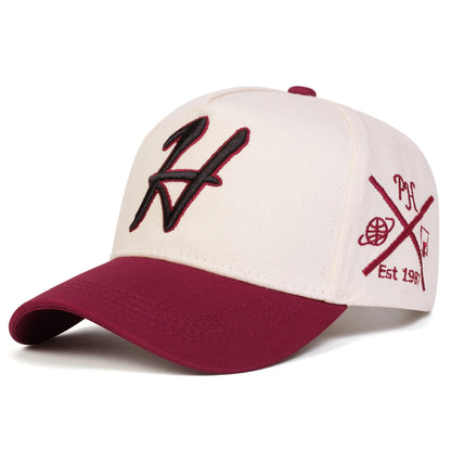 Unisex H Letter Embroidered Baseball Caps Spring Autumn