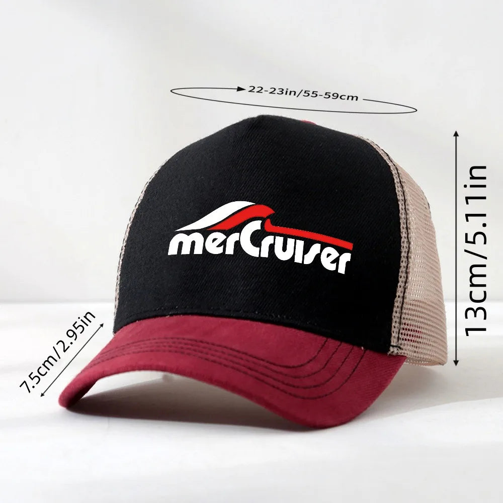 Mercruiser Boating Boat Outboard T Shirt Men Summer Baseball Cap Man