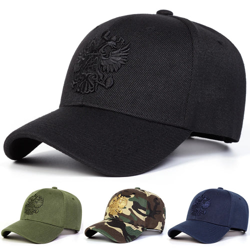 Unisex Double Headed Eagle Embroidery Baseball Caps Spring Autumn