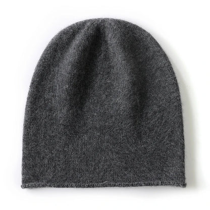 New Winter Cashmere Knitted Unisex Warm Hat High Quality Solid Leisure Sleeve Hat