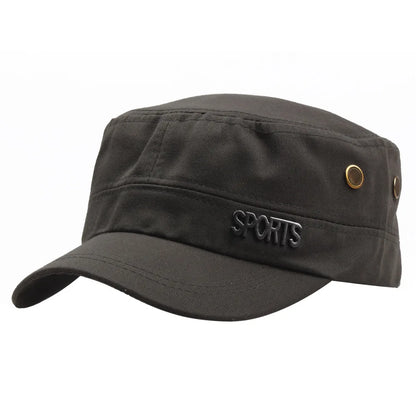 Men's Flat Top Army Baseball Cap Women Spring Solid Cotton Military Tactical Snapback