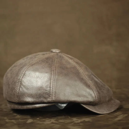 2024 Spring/Winter Genuine Leather Retro Hat