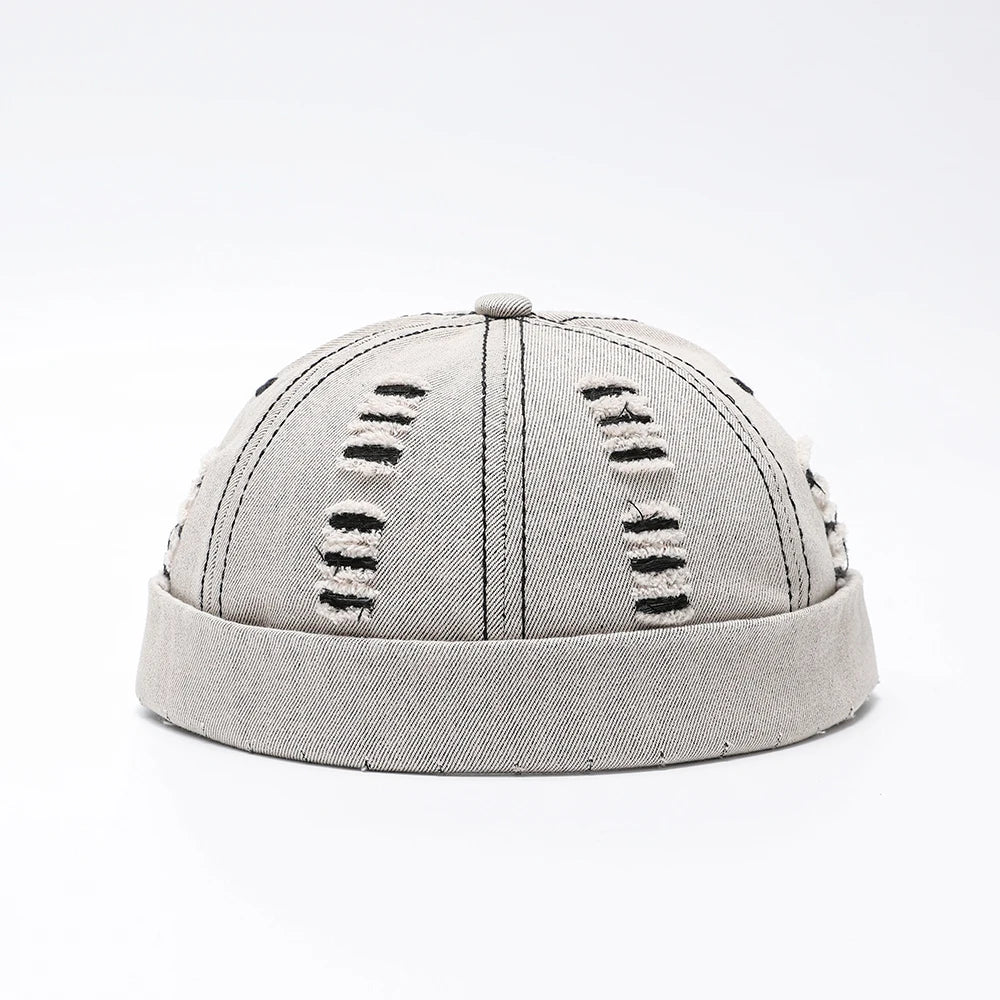 Melon Dome Denim Cap Women's Sailor Hat Caps