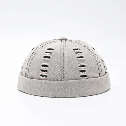 Melon Dome Denim Cap Women's Sailor Hat Caps