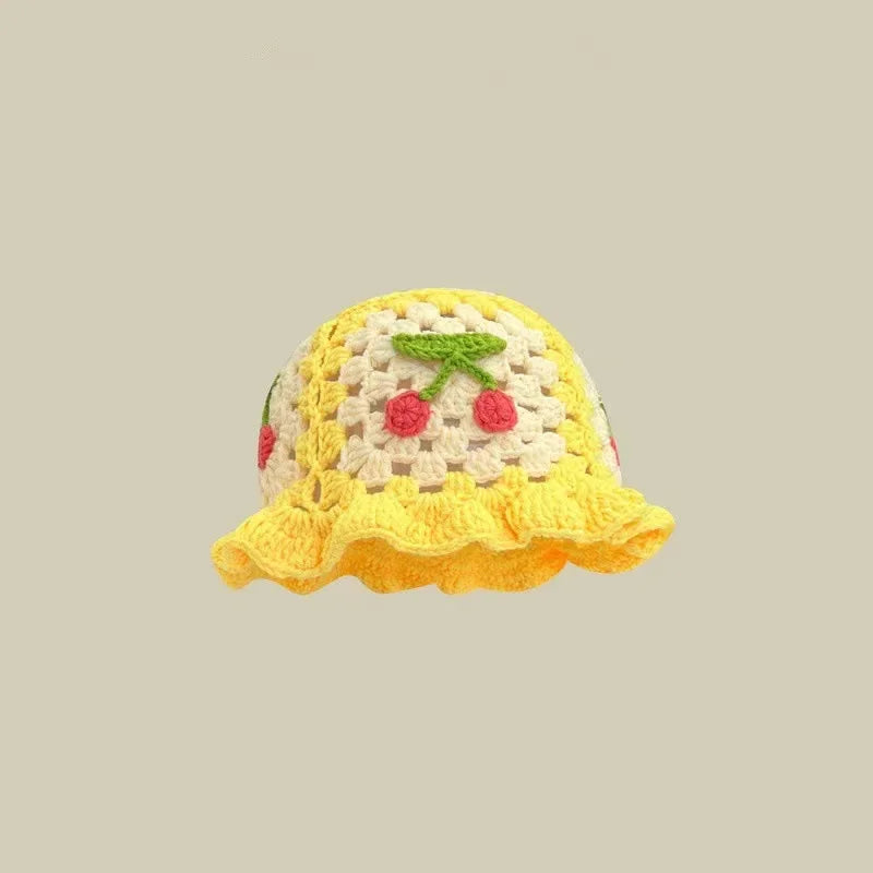 2025 Autumn New Crochet Korean Handmade Bucket Hat