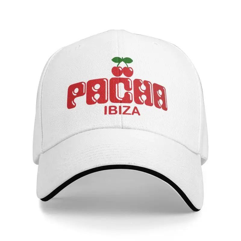 Preppy Cherry Pacha Ibiza Baseball Cap Outdoor Daily Travel Sports