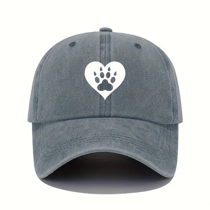 Claw Print Love Print Baseball Cap Retro Cap