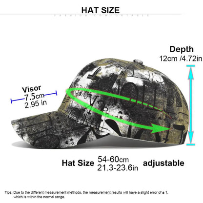 Graffiti Print Baseball Cap Spring