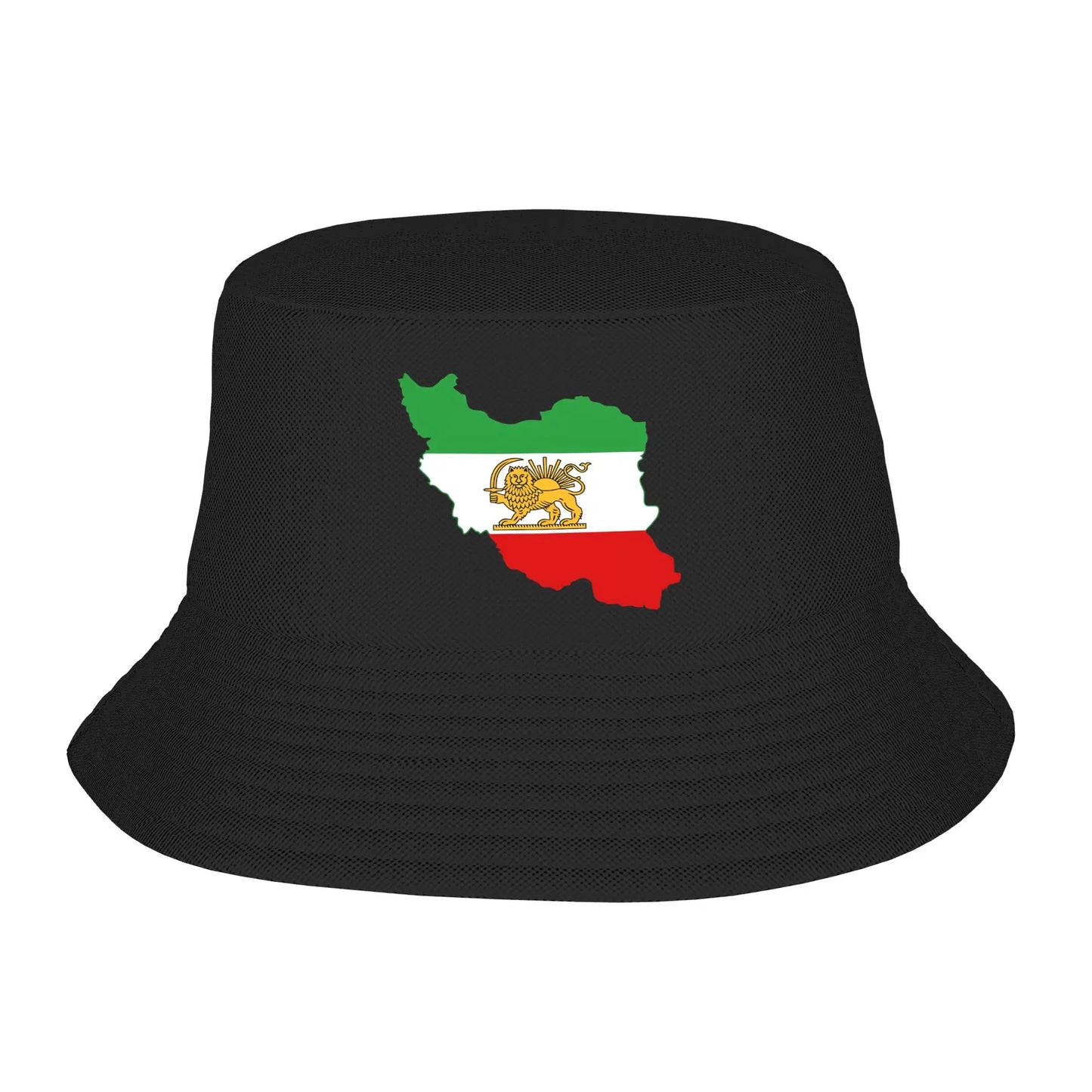 Men Women Iran Flag Lion and Sun Bucket Hat Portable Fisherman Hats