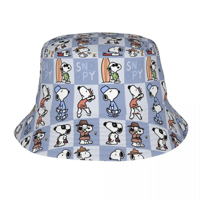 Women Men Bucket Hat Snoopys Play Tennis Summer Beach Hatwear Lightweight