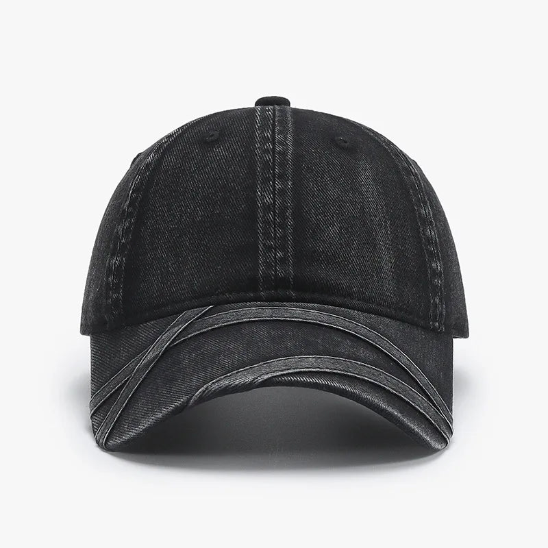 Japanese Retro Washed Distressed Denim Baseball Cap