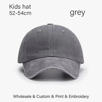 Kids Baseball Cap Retro DIY Design Letter Embroidery Hat