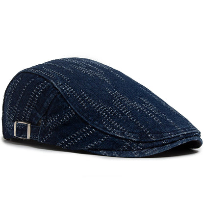 Denim Vintage Berets Men Women Newsboy Cap Summer Casual Cotton