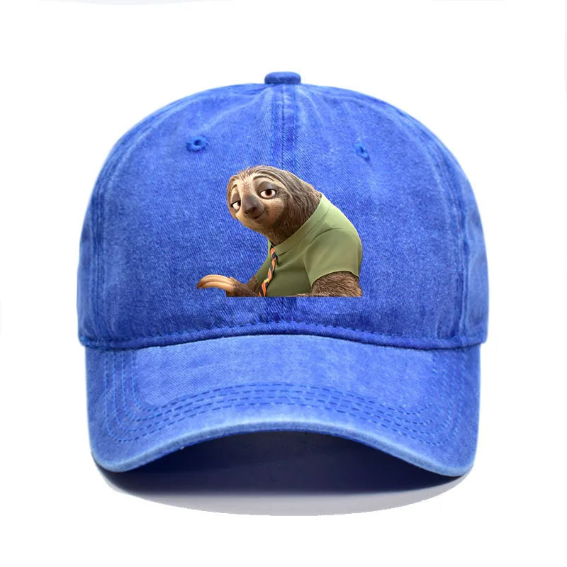 Cartoon Zootopia Three-toedSloth Baseball Cap