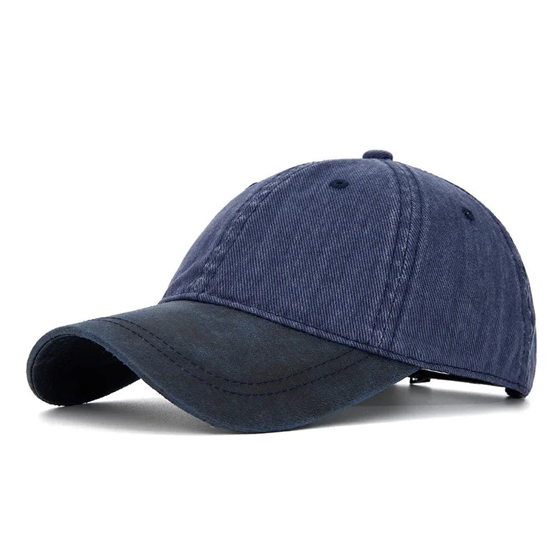 New Spring 100% Cotton Washable Baseball Caps For Men