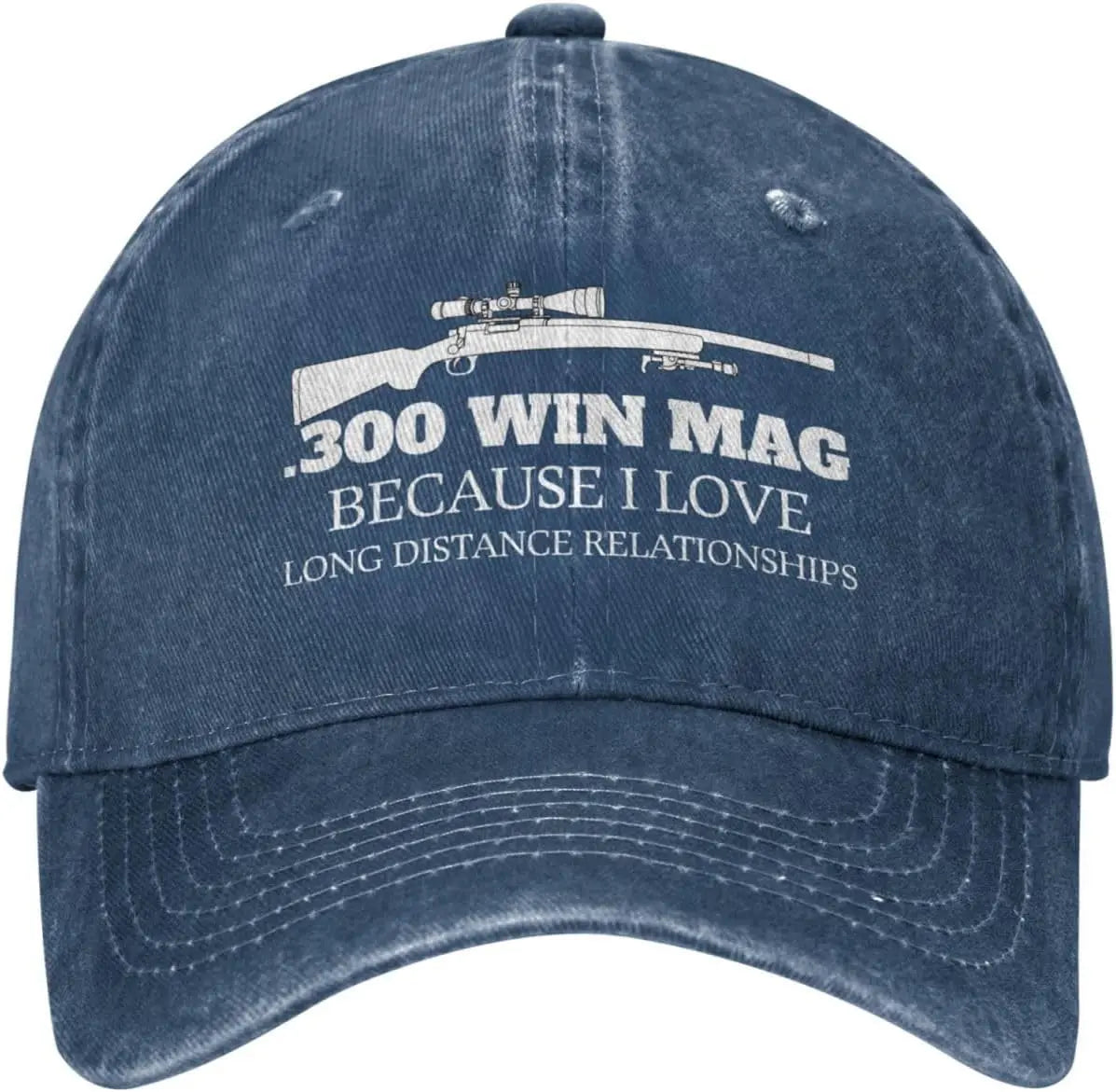 Funny Hat 300 Win Mags Because I Love Long Distances Hat for Women Baseball Hats