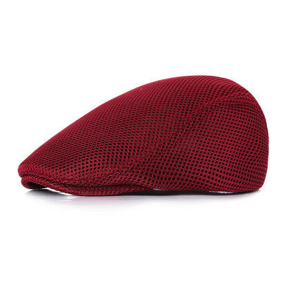 Adult Summer Breathable Mesh Cap British Fashion Style Beret Male