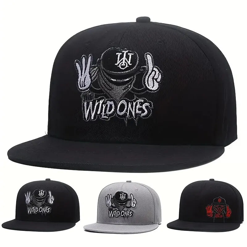 Unisex Ninja Letter Embroidery Hip Hop Hats Outdoor Adjustable Casual Baseball Caps Sunscreen Hat