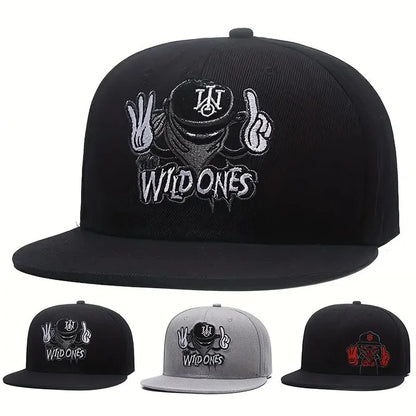 Unisex Ninja Letter Embroidery Hip Hop Hats Outdoor Adjustable Casual Baseball Caps Sunscreen Hat
