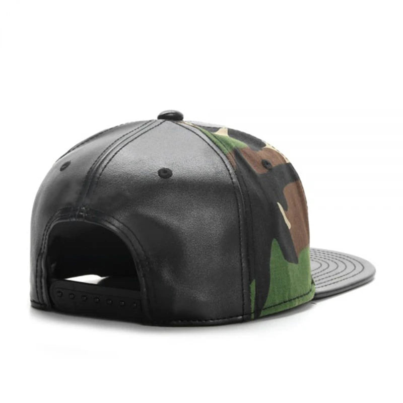 Red Black Cap Plaid Snapback Cap