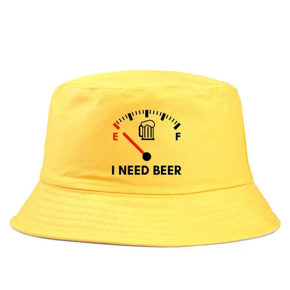 I Need Beer Reversible Bucket Hat Woman Man Outdoor