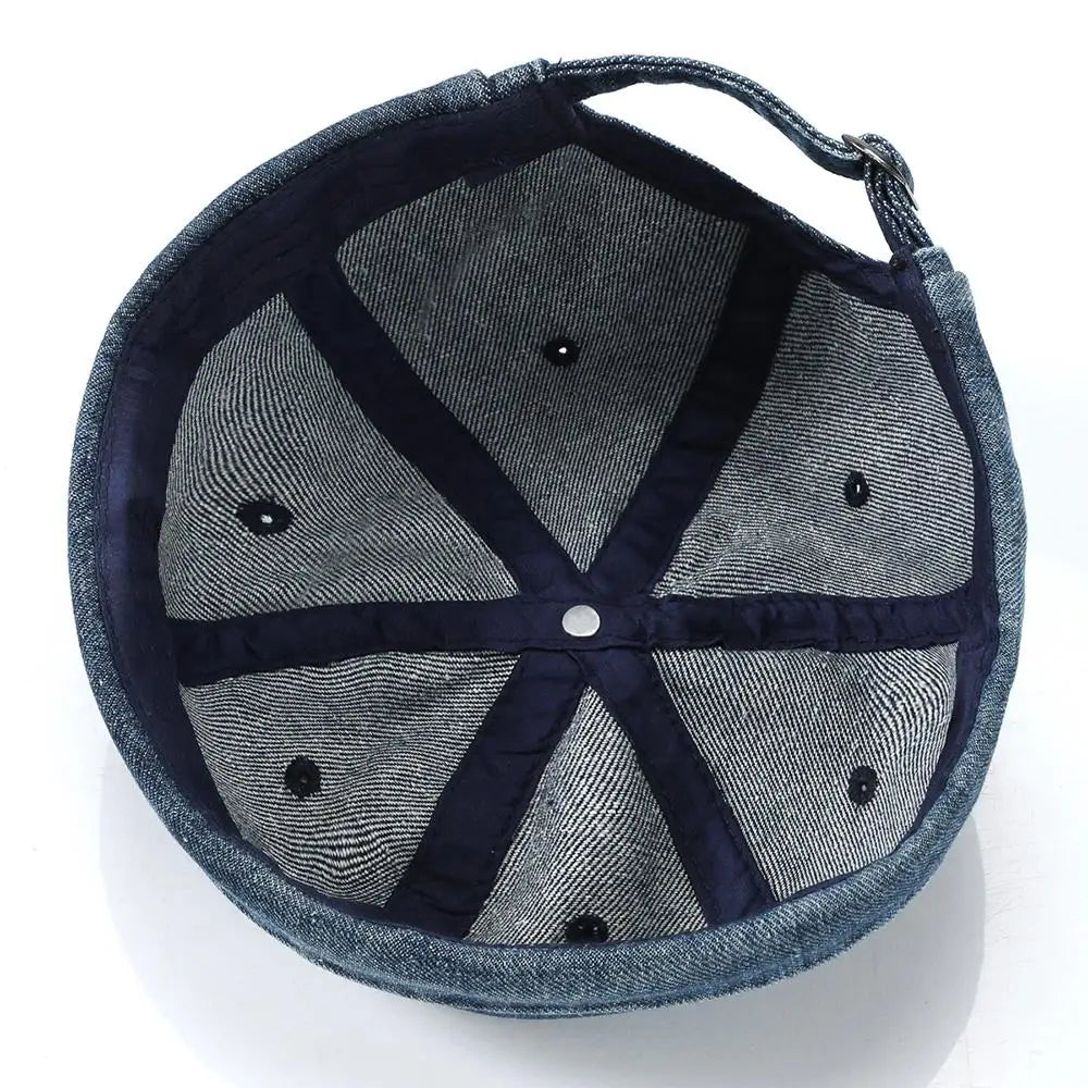 Fashion Cotton Brimless Hat Men Women Adjustable Docker Cap Retro Skullcap Melon Cap
