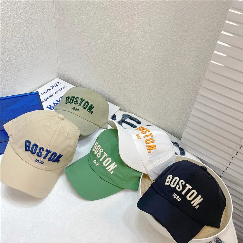 Quick Drying Children Baseball Cap Summer Sun Hat Adjustable Letter Embroidered Hat For Boys Girls
