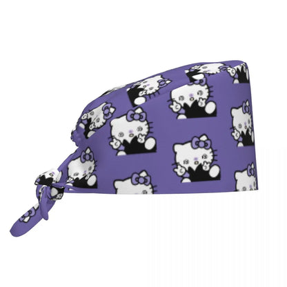 Custom Hello Kitty Medical Staff Scrubs Hat Women Men Cartoon Chara For Chef Hat