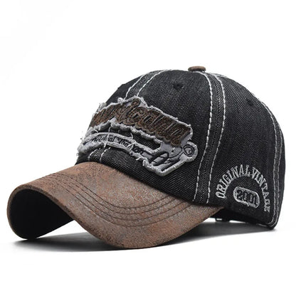 Summer Denim Baseball Cap Men's Fashion Embroidered Letter Cotton Caps