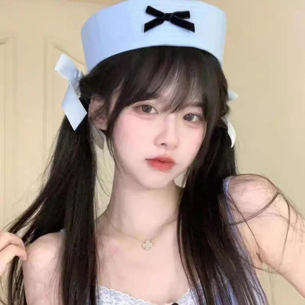 Personality Sweet Navy Hat Flip Eaves Sailor Hat UV Protection Dome Cap