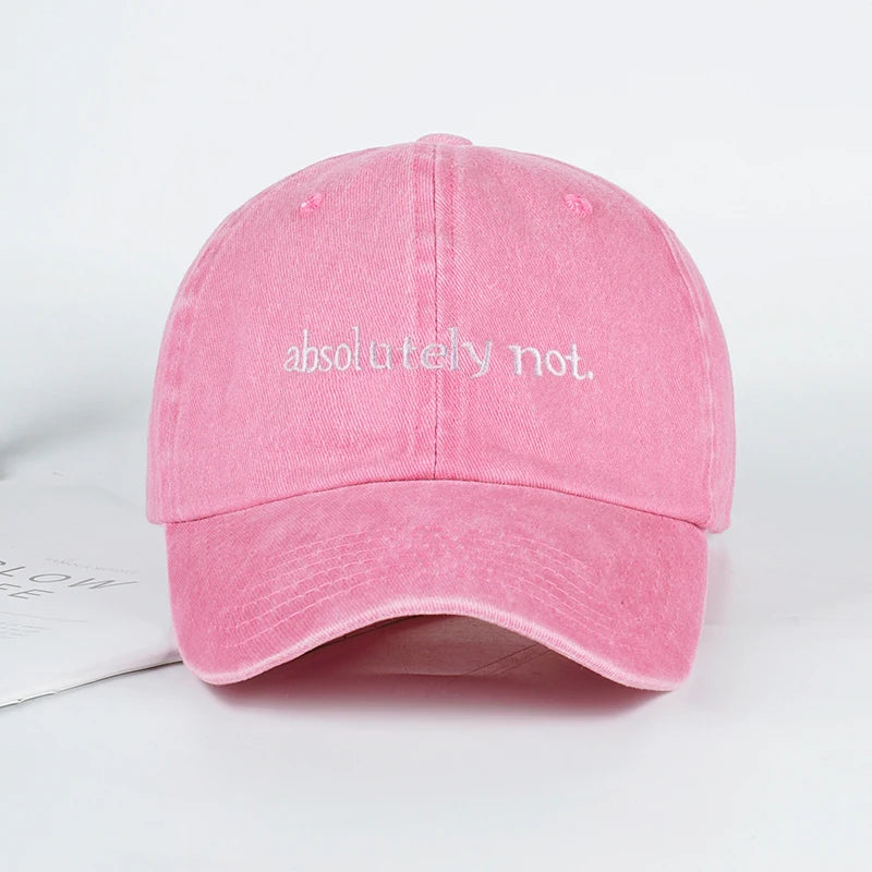 MLFO Absolutely Not Embroidered Washed Baseball Cap Lightweight Breathable and Adjustable Unisex Hat