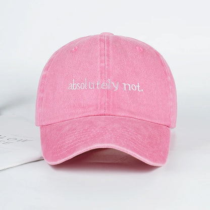 MLFO Absolutely Not Embroidered Washed Baseball Cap Lightweight Breathable and Adjustable Unisex Hat