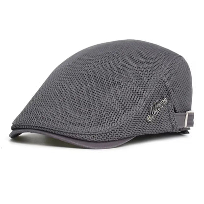 Spring Summer Breathable Mesh Newsboy Caps Men Woman