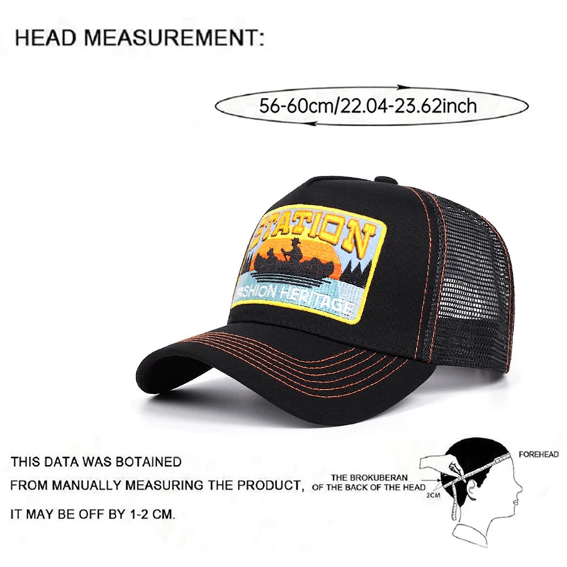 Fashionable Creative Baseball Hat Station Small Boat Embroidery Baseball Cap
