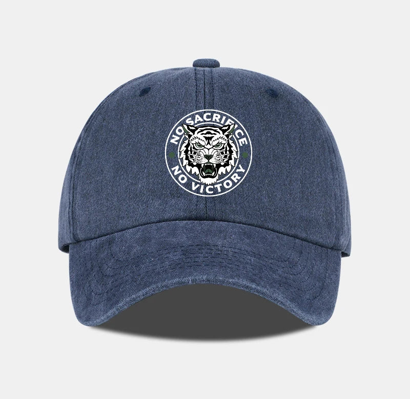 Tiger Logo Washed Baseball Cap Soft Comfortable Lightweight Breathable Adjustable Trendy Fashion Unisex